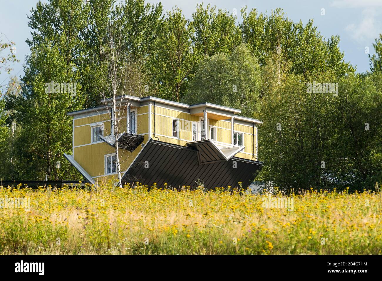 Estonia, Tartu, Tagurpidi Maja, upside down house Stock Photo - Alamy