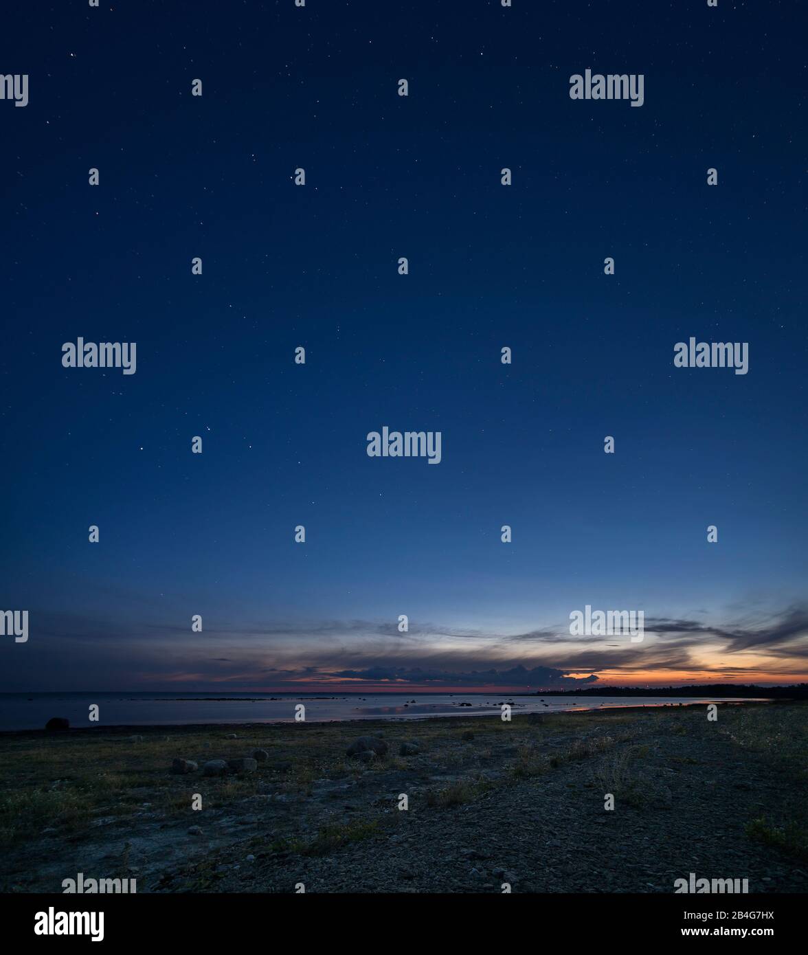 Estland, Saaremaa, Sõrve-Halbinsel, Nachthimmel mit großem Wagen Stock Photo
