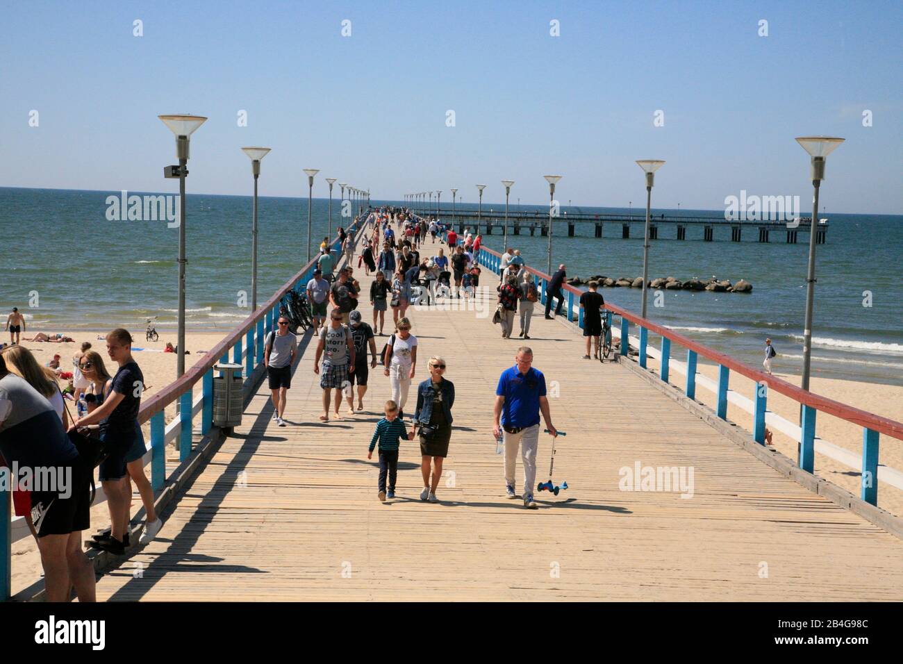 Landing bridge Palanga, popular destination, Lithuania Stock Photo Alamy