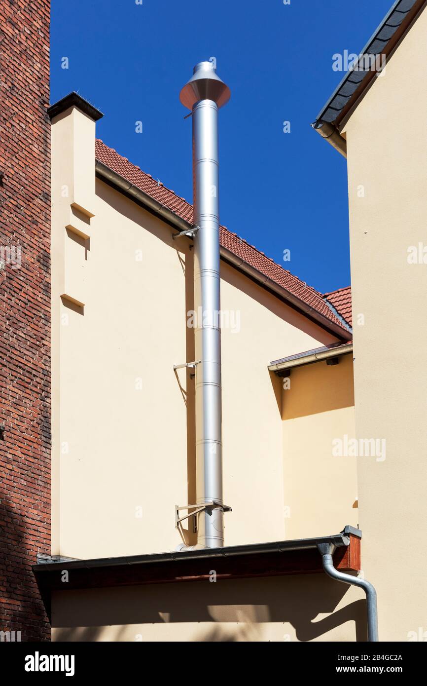 House facade, chimney, flue, modern, minimal, Eisenach, Thuringia, Germany,  Europe Stock Photo - Alamy