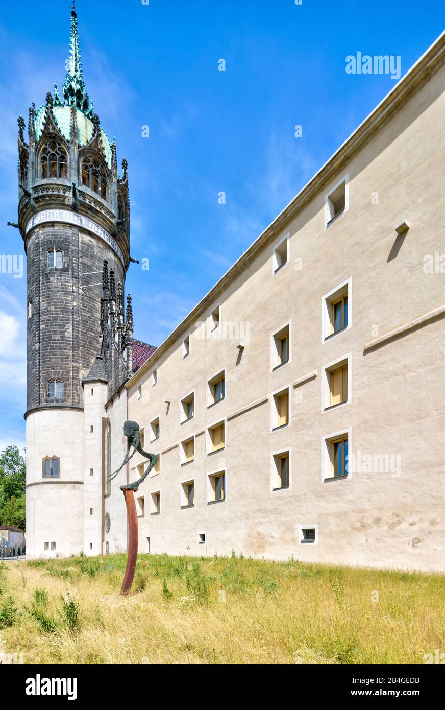 Castle church, Thesenür, church door, theses, Lutherstadt, Wittenberg, SaxonyAnhalt, Germany