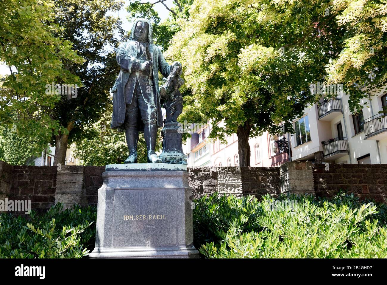 Monument, Johann Sebastian Bach, Museum, Bach House, historically, Eisenach, Thuringia, Germany, Europe, Stock Photo