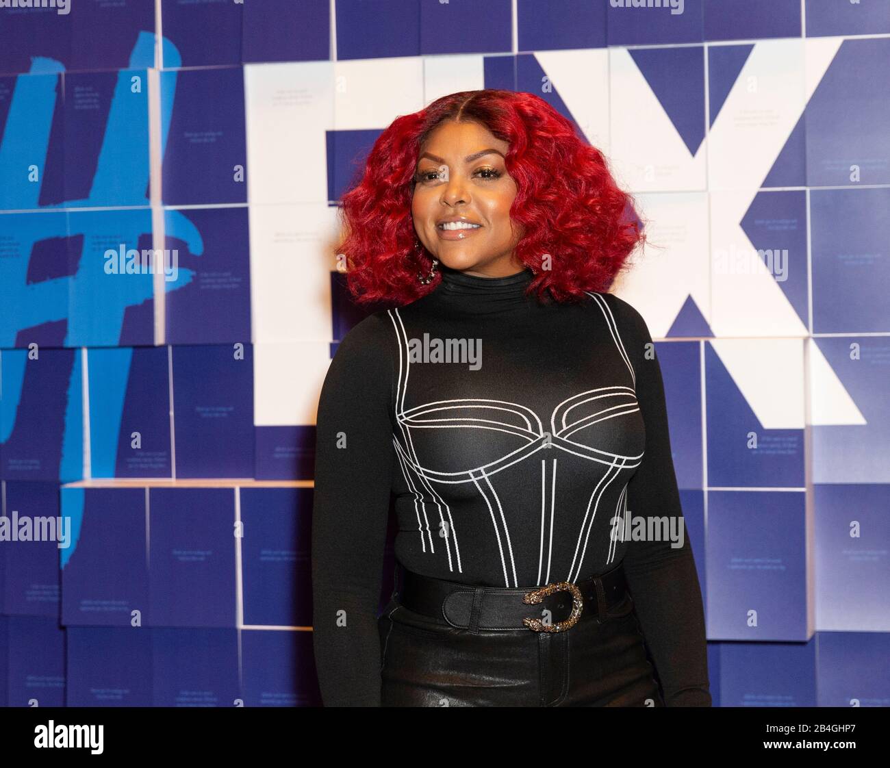 New York, NY - March 6, 2020: Taraji P. Henson attends American Express launch Employee Appreciation Day at Grand Central Terminal Vanderbilt Hall Stock Photo