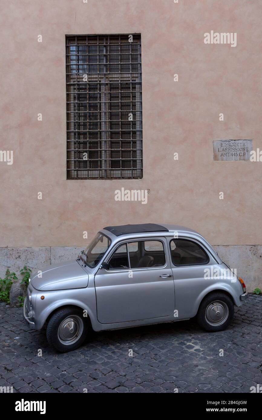 Fiat Cinquecento car in Rome Stock Photo