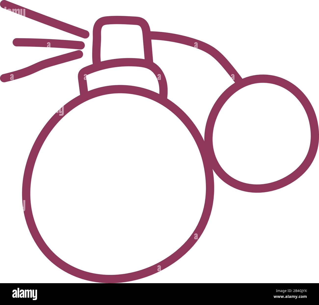 bottle spray on white background, line style icon vector illustration ...
