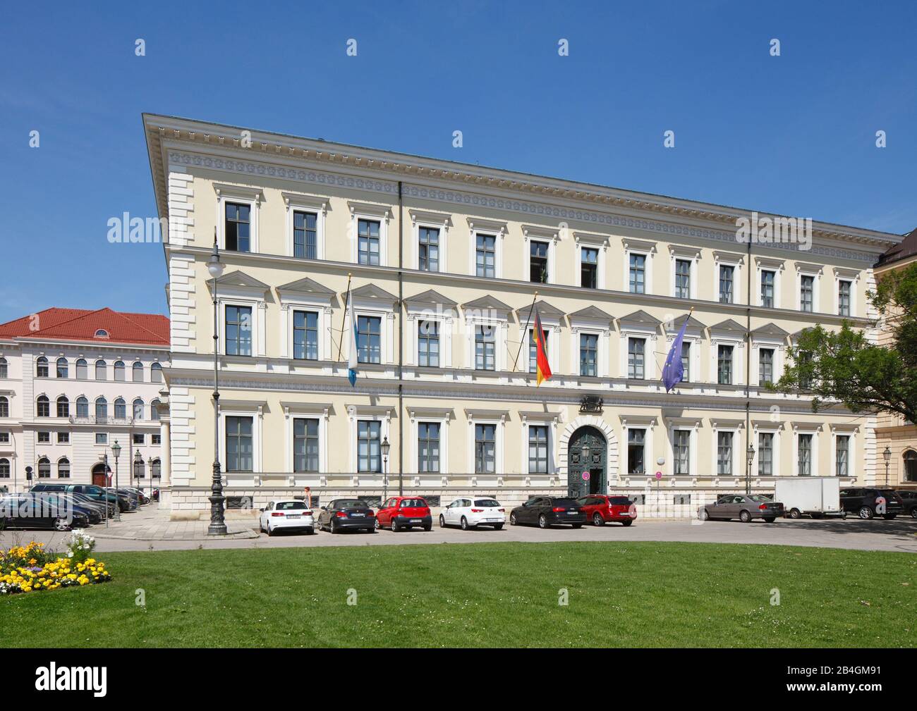 Palais Leuchtenberg, Bavarian Ministry of Finance, Odeonsplatz, Munich, Upper Bavaria, Bavaria, Germany, Europe Stock Photo