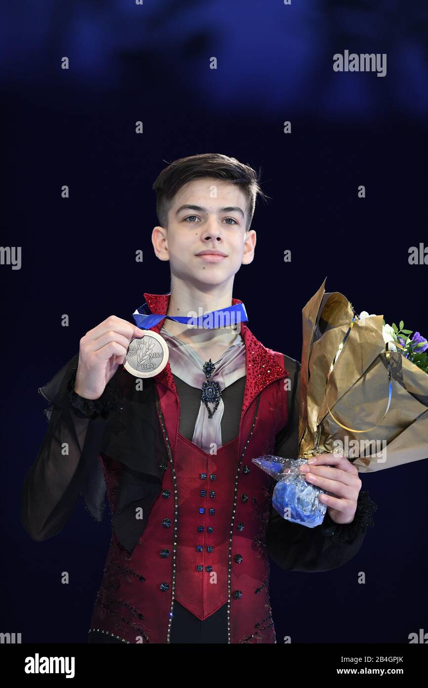 Men Awards, Petr GUMENNIK, RUS, at the ISU World Junior Figure Skating Championships 2020 at