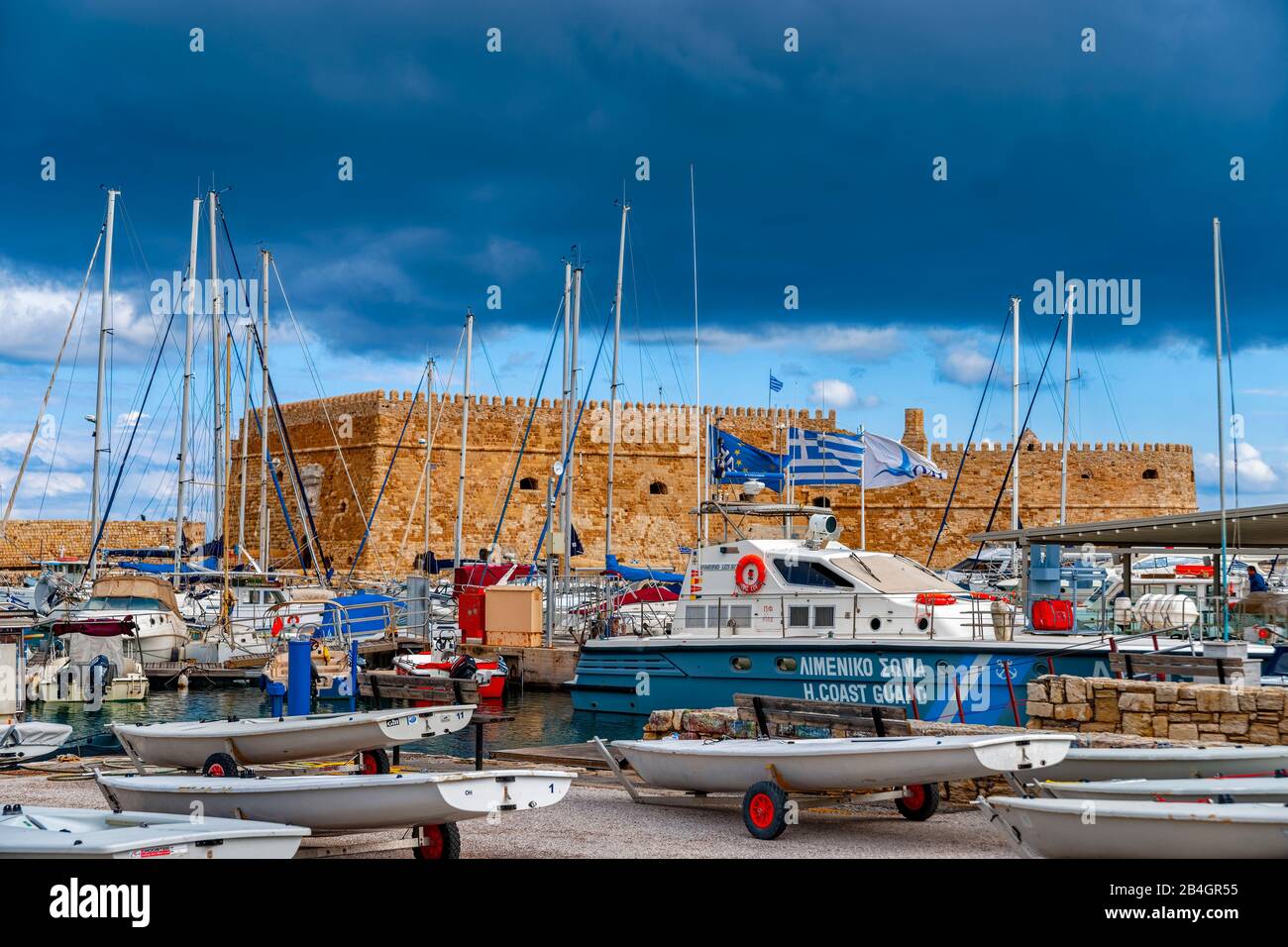 Greece, Crete, view to fortress Koules Stock Photo