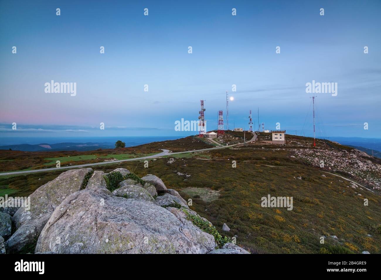 Radio TV station on the mountain Fioa, Monchique, Portugal Stock Photo -  Alamy