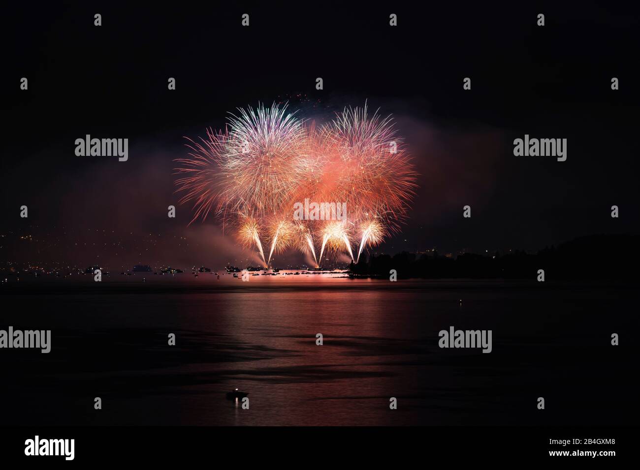 Firework, Fantastical, Kreuzlingen, Lake Constance, Switzerland, view from  Meersburg, Germany Stock Photo - Alamy