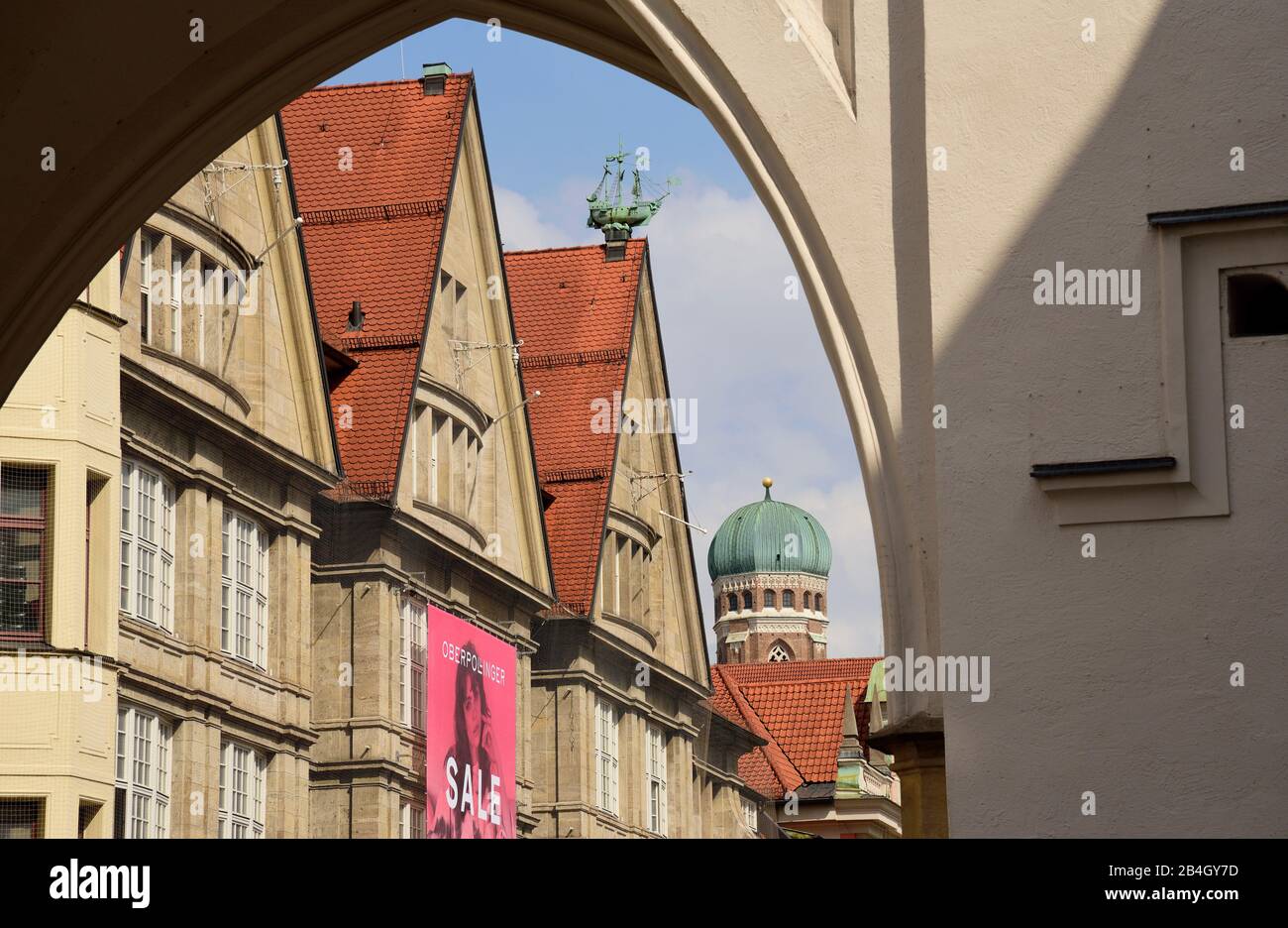 Europe, Germany, Bavaria, City of Munich, City, Stachus Karlsplatz ...