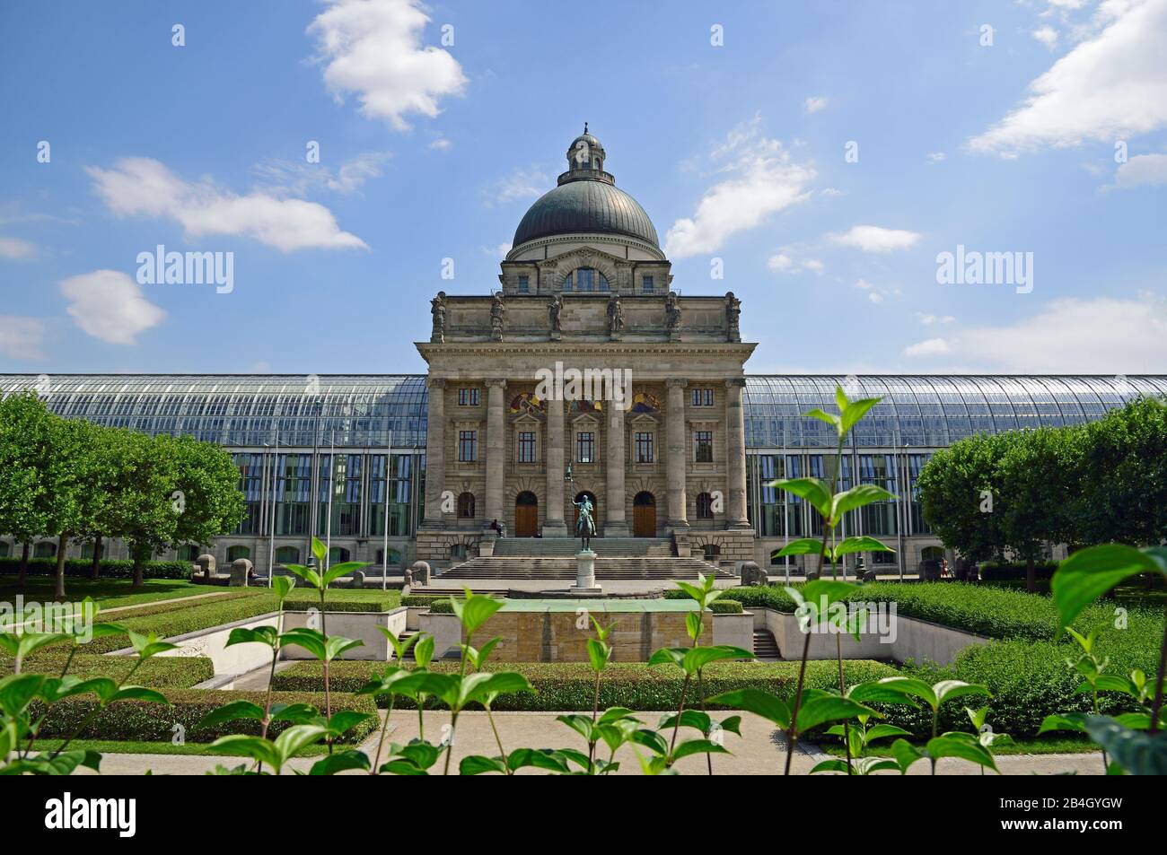 Europe, Germany, Bavaria, Munich, Franz-Josef-Strauss-Ring, Bavarian State Chancellery, Stock Photo