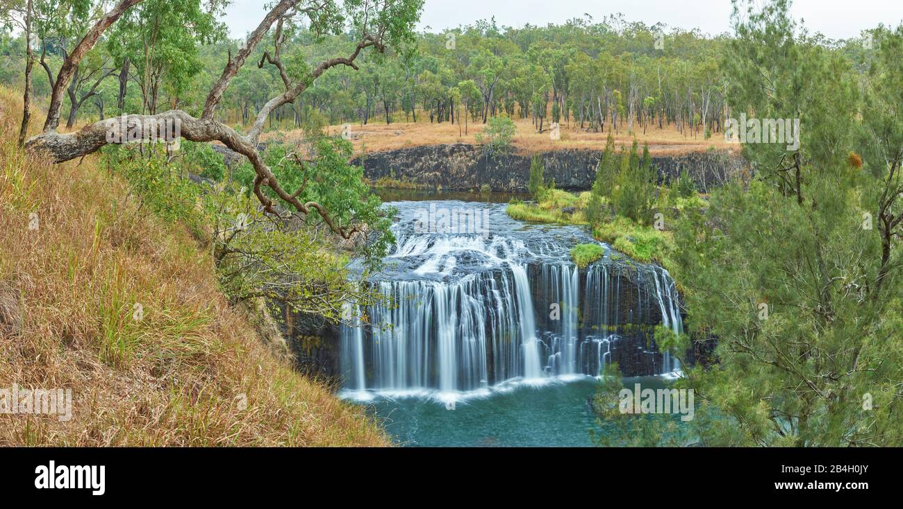 Big Millstream Falls at the Atherton Tableland in spring, Queensland, Australia Stock Photo