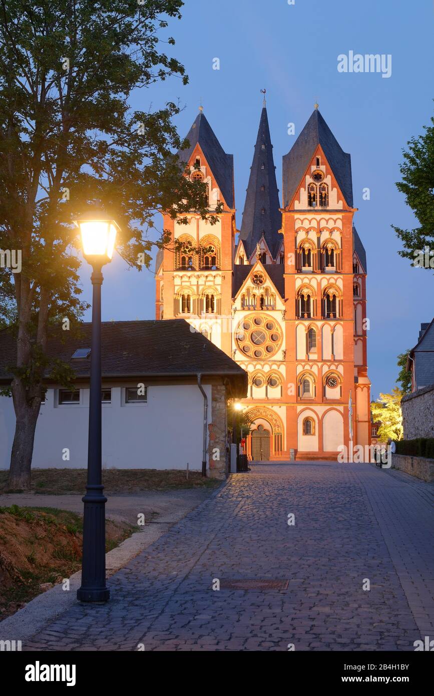 Limburg Cathedral in the evening light, Limburg an der Lahn, Hesse, Germany Stock Photo