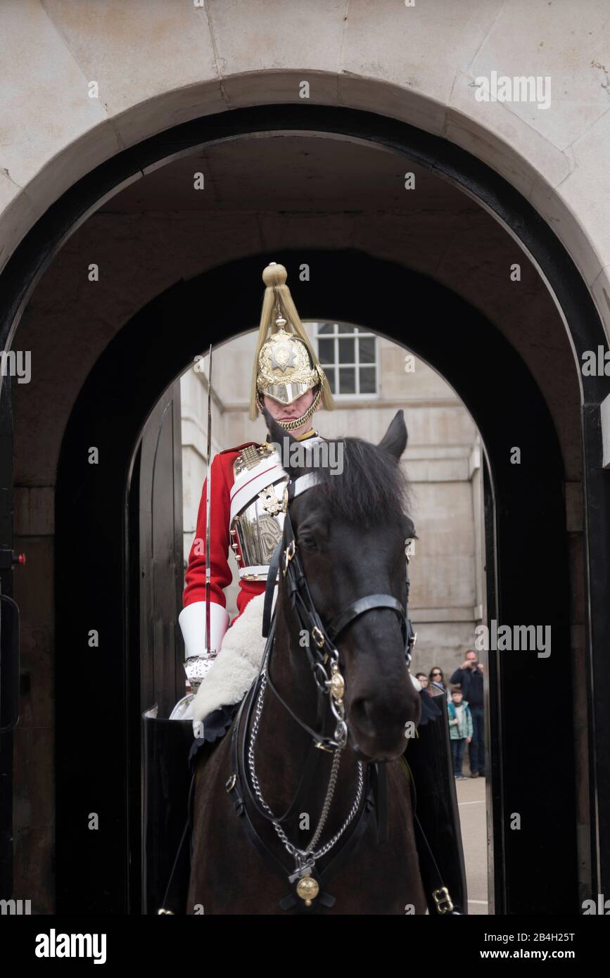 London, Horse Guards, Equestrian Guard, Rider, Soldier Stock Photo Alamy