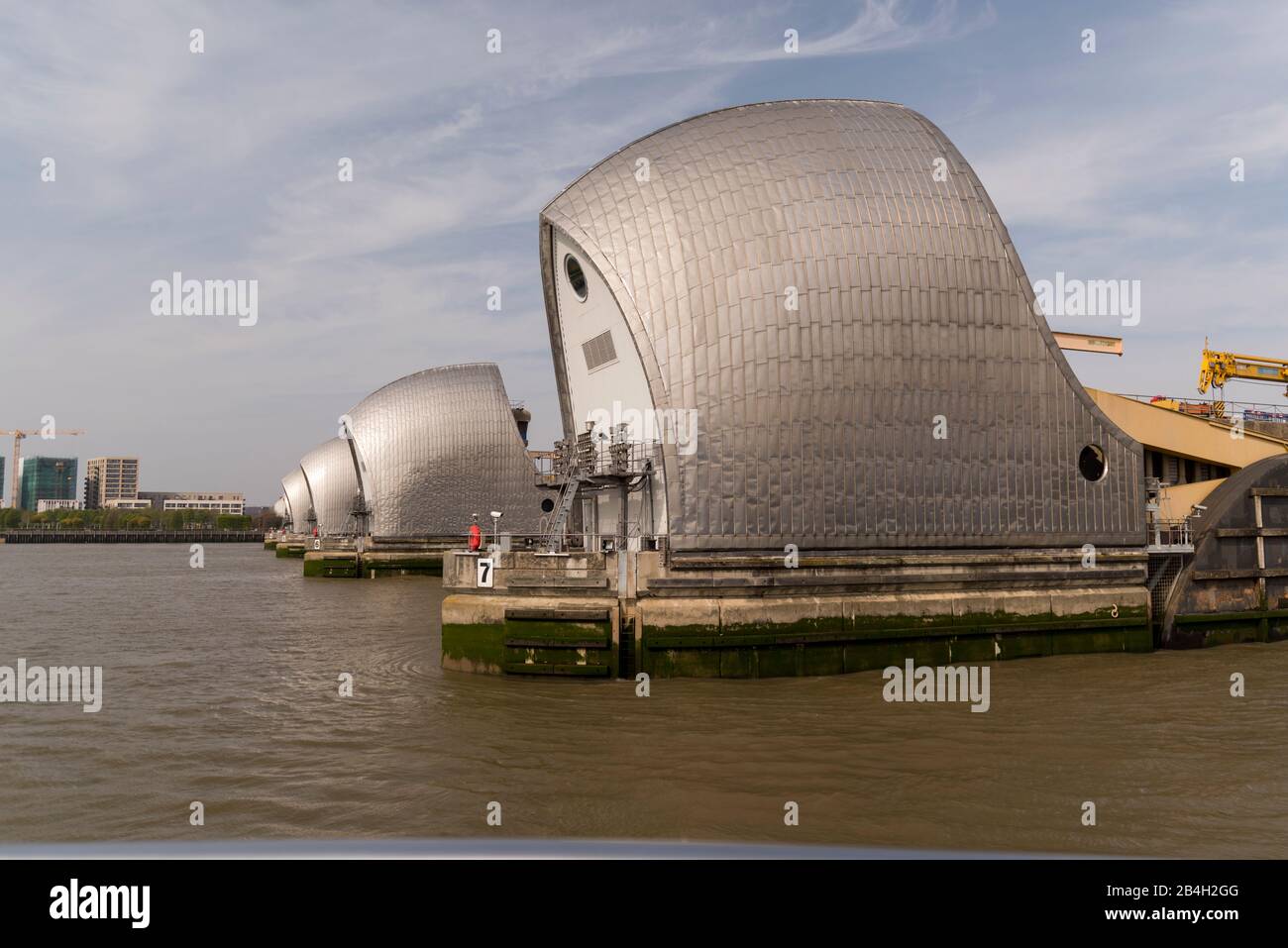 Thames Barrier, London, Woolwich, Stormwater Barrier, Thames Stock Photo