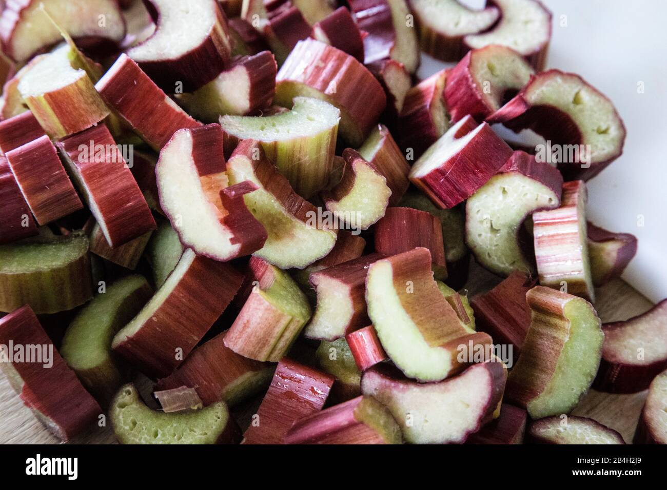 Rhubarb cut Stock Photo