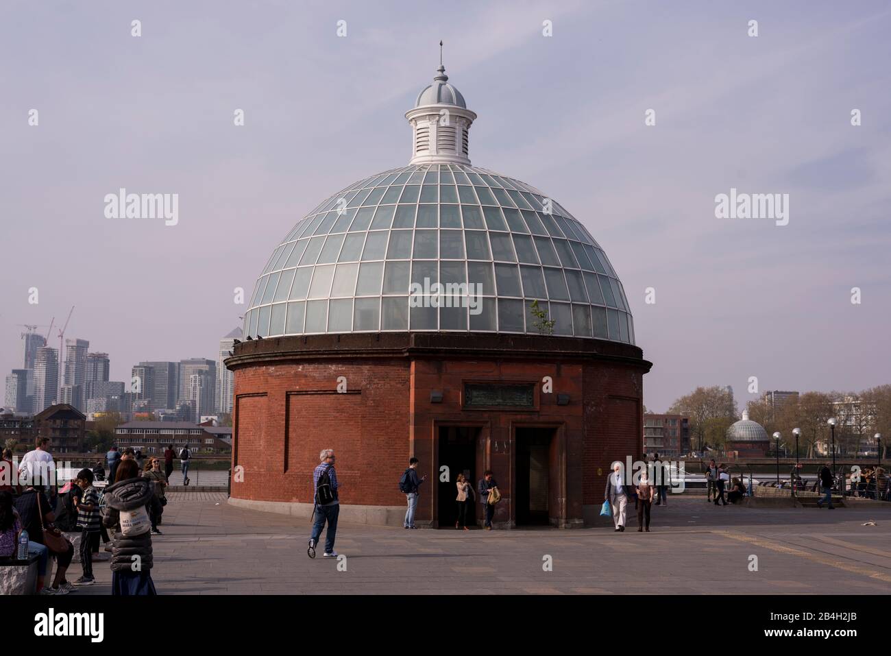 London, Greenwich, entrance tunnel, Thames Stock Photo