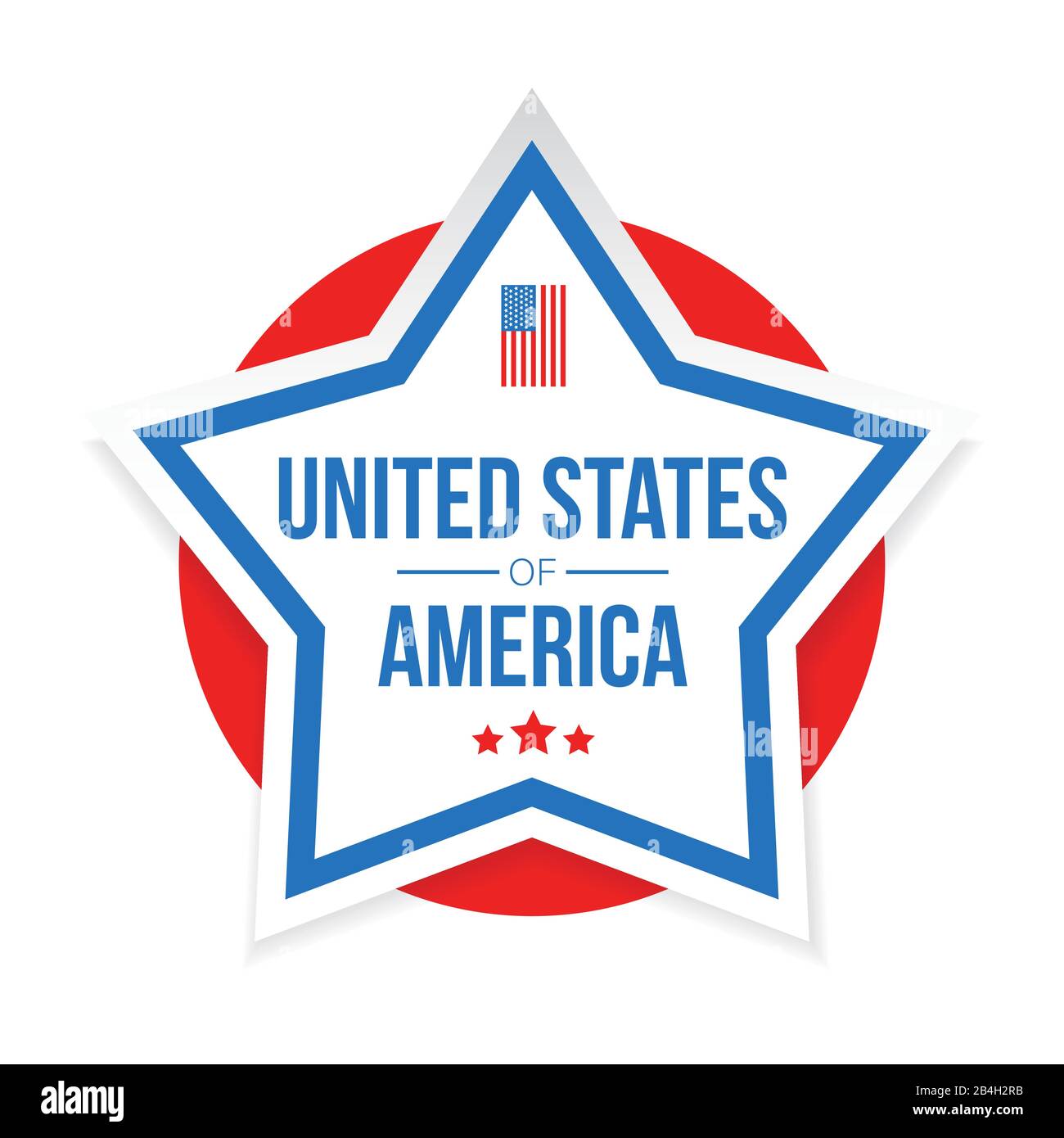 USA flag stripes and star Stock Vector