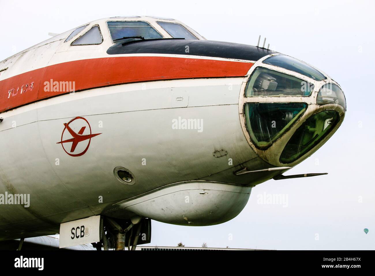 Interflug, airline of the GDR, Tupolew, Magdeburg, Saxony-Anhalt, Germany. Stock Photo