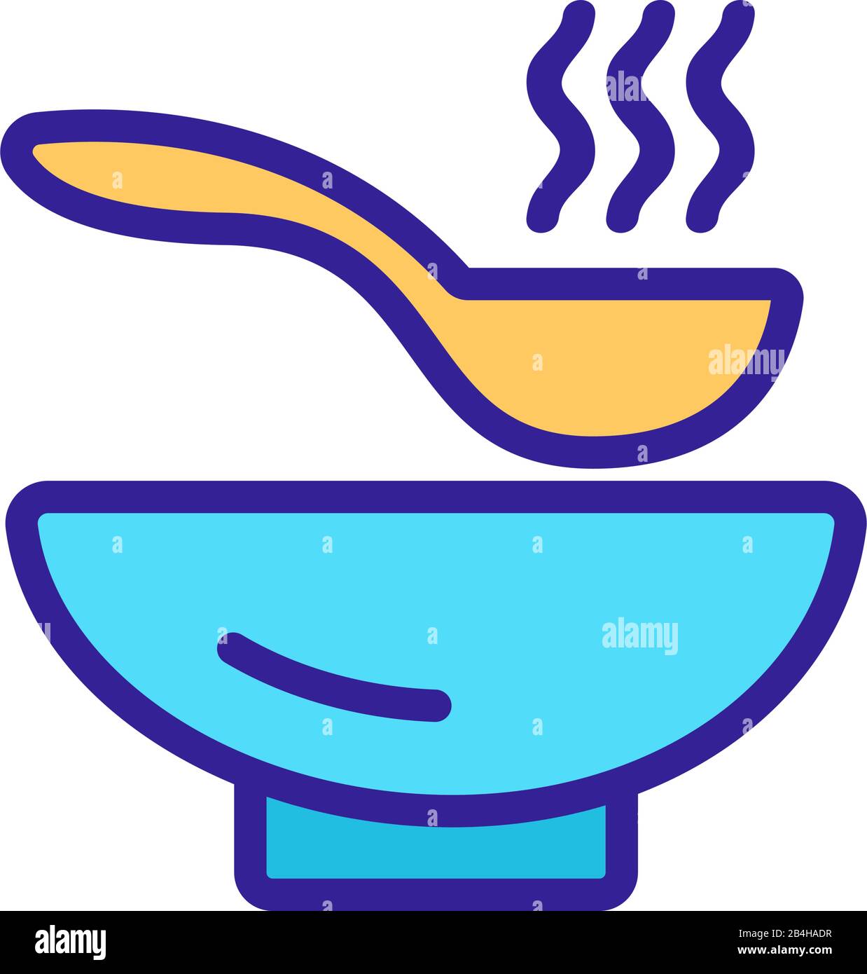 Hot soup icon vector. Isolated contour symbol illustration Stock Vector ...