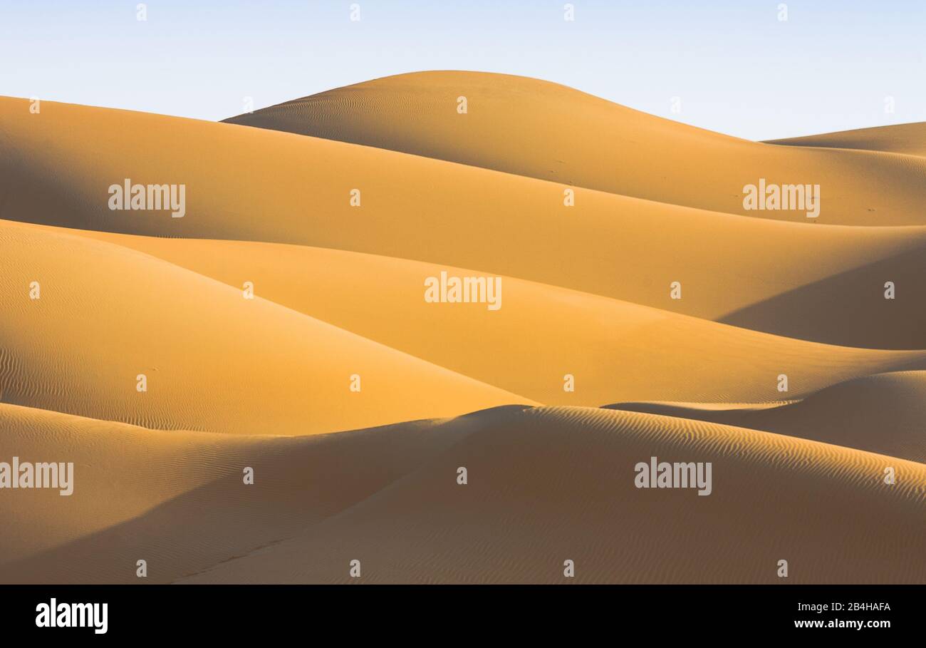 Dramatic sand duns view of Liwa Desert in the western region of Abu