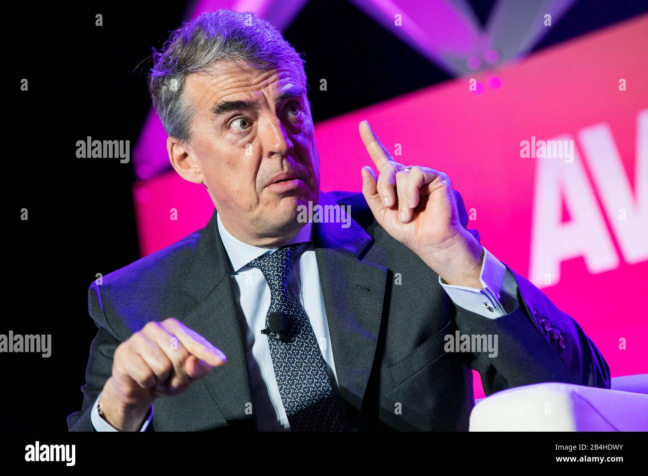 Alexandre de Juniac, Director General and Chief Executive Officer, International Air Transport Association (IATA), speaks at the U.S. Chamber of Comme Stock Photo