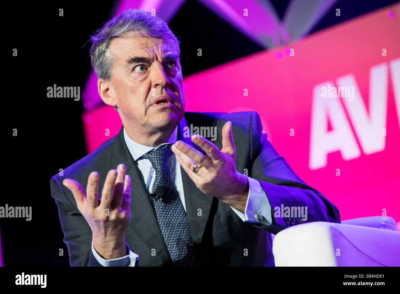 Alexandre de Juniac, Director General and Chief Executive Officer, International Air Transport Association (IATA), speaks at the U.S. Chamber of Comme Stock Photo