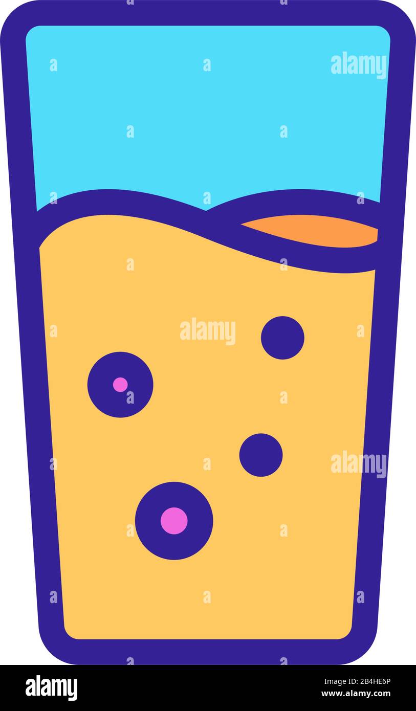 fizzy drink icon vector. Isolated contour symbol illustration Stock ...