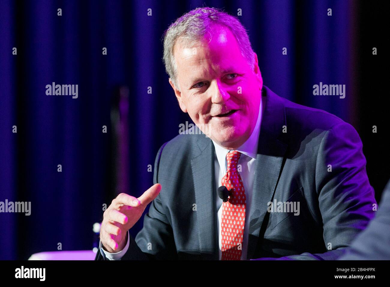 Doug Parker, Chairman and Chief Executive Officer, American Airlines Group and American Airlines, speaks at the U.S. Chamber of Commerce Aviation Summ Stock Photo