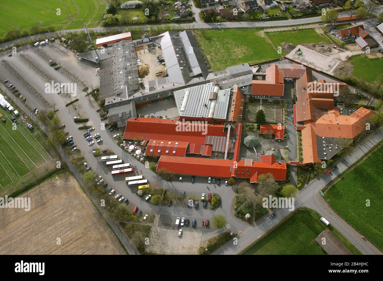 farmhous Prickings-Hof, 09.04.2011, aerial view, Germany, North  Rhine-Westphalia, Haltern am See Stock Photo - Alamy