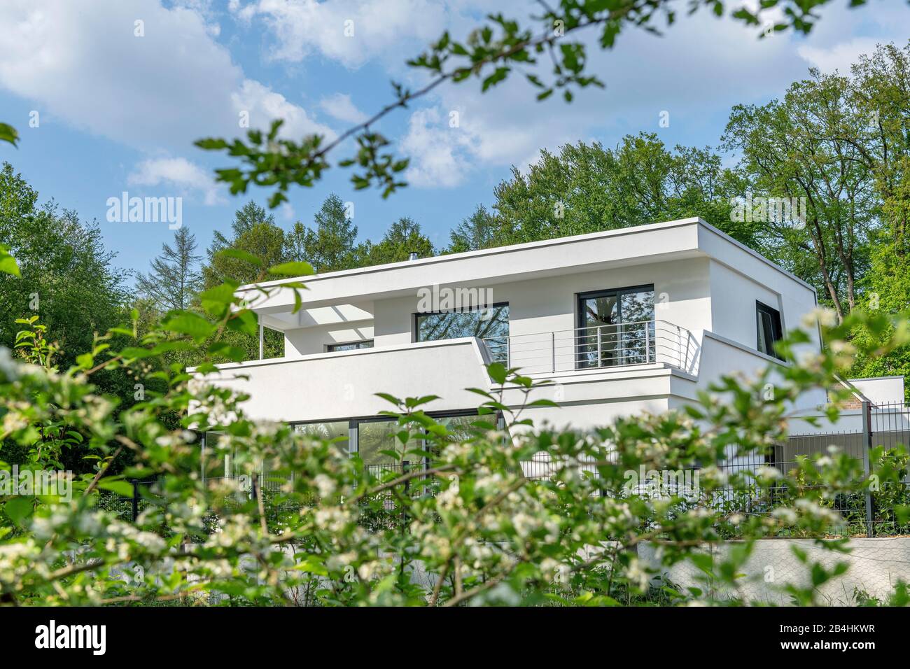 Stockwerk eines modernen Einfamilienhauses, Neubau, Architektur Stock Photo