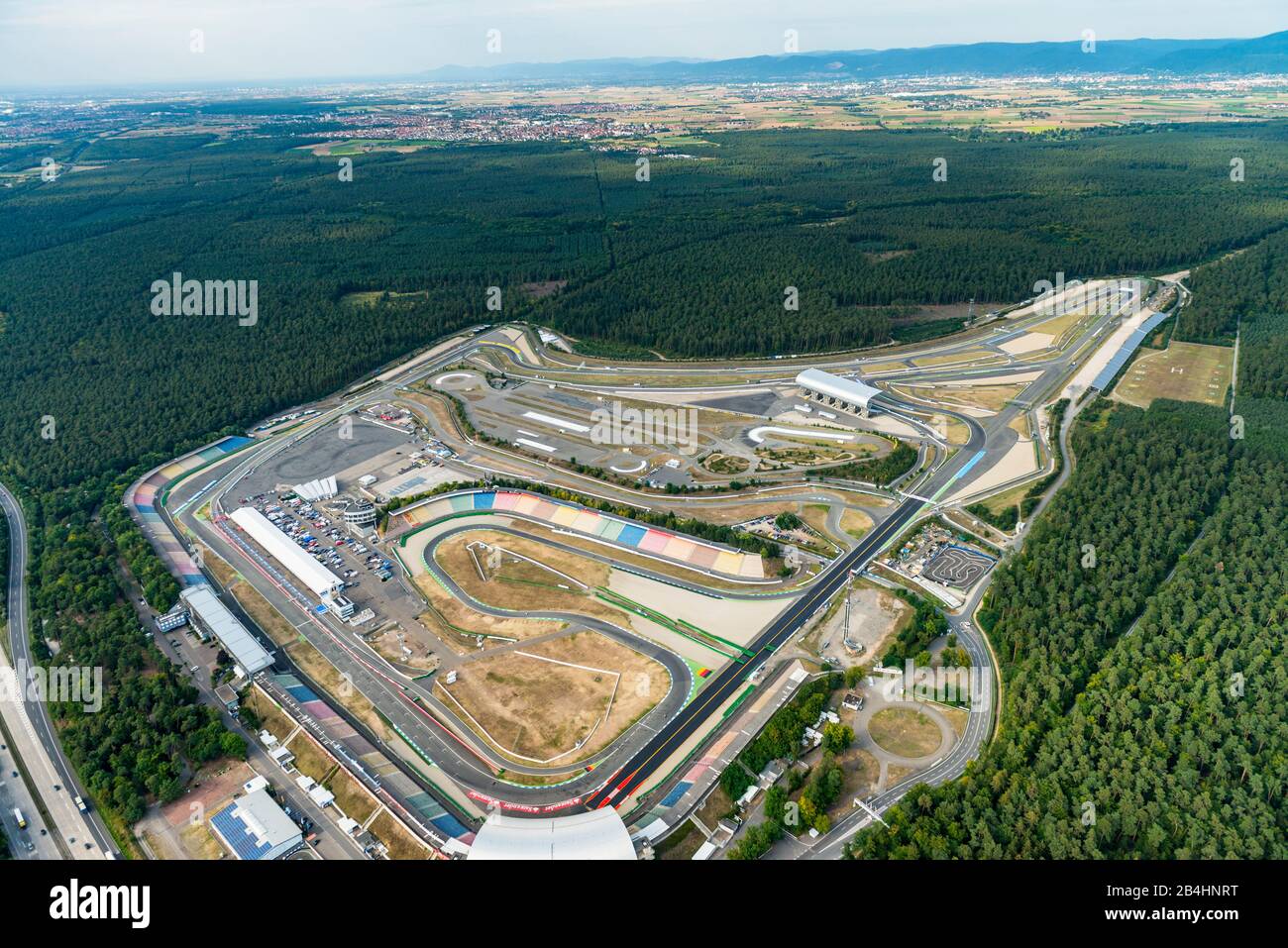 Aerial view of the Hockenheimring, racetrack Stock Photo