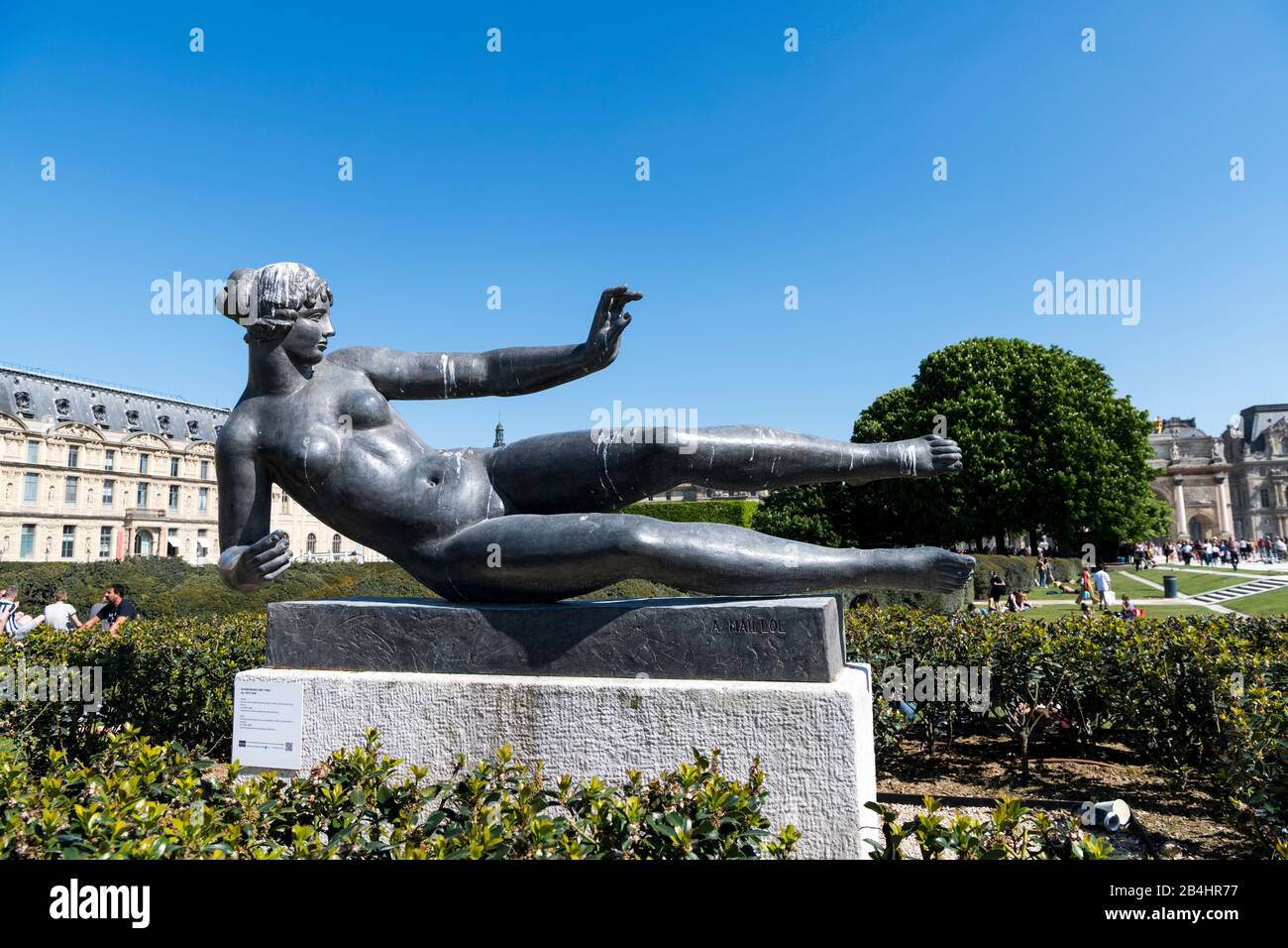 Die Skulptur 'L'Air' von Aristide Maillol im Tuileriengarten, Paris, Frankreich, Europa Stock Photo