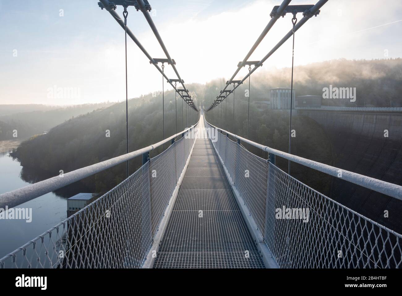 One of the longest rope suspension bridges in the world hires stock