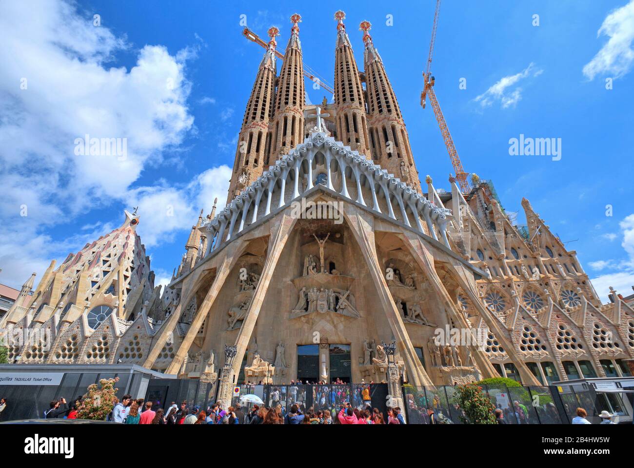 Sagrada Familia cathedral by Antoni Gaudi in Barcelona, Catalonia, Spain Stock Photo