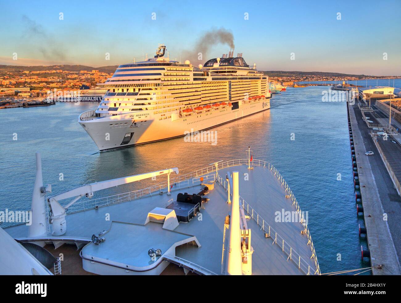 Cruise ship MSC Meraviglia in the harbor, Civitavecchia, Lazio, Italy Stock  Photo - Alamy