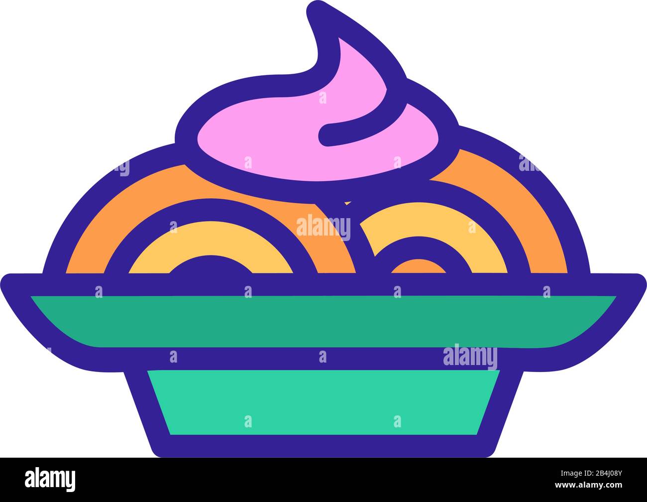 mayonnaise icon vector. Isolated contour symbol illustration Stock