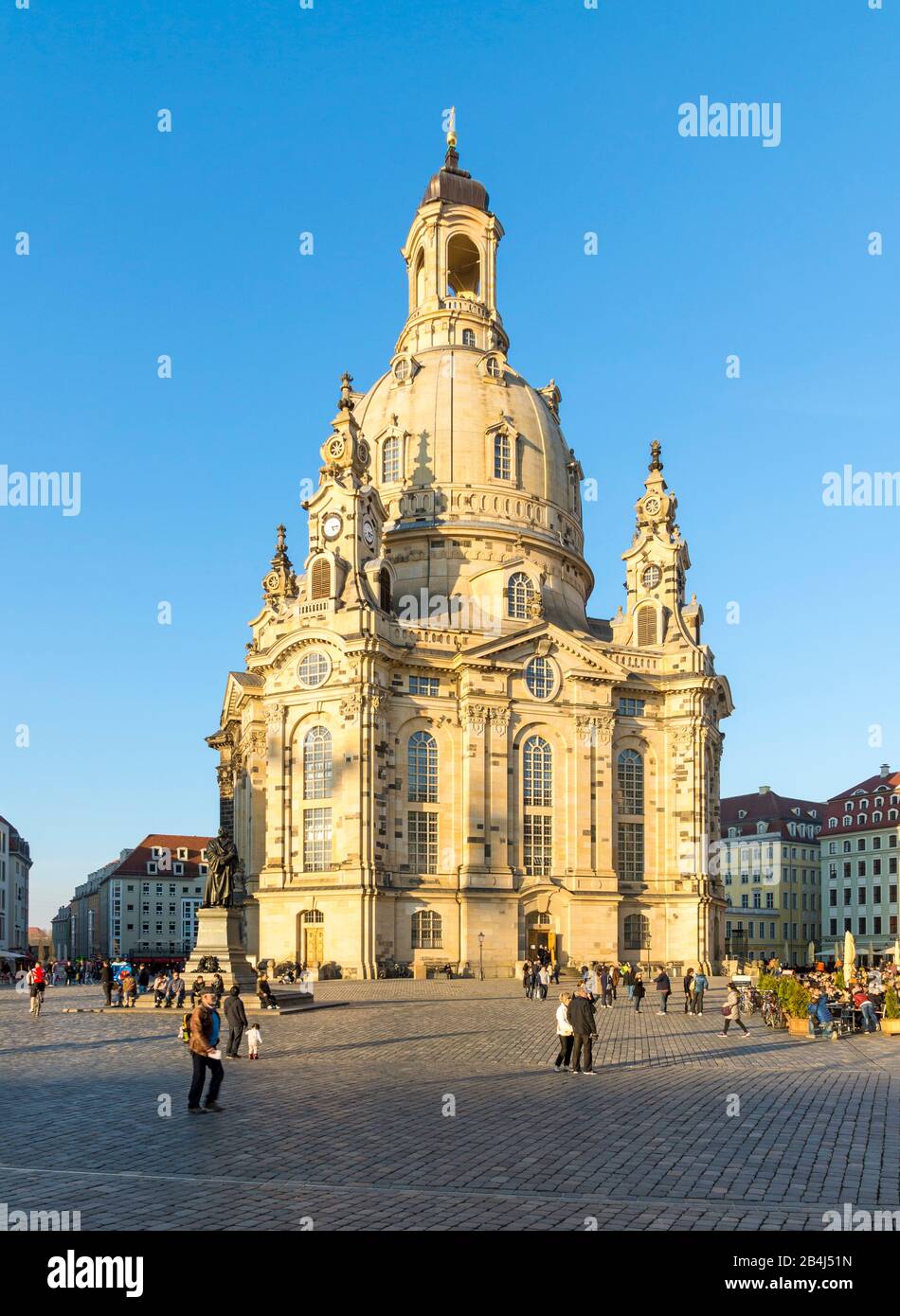 Germany, Saxony, Dresden, Frauenkirche, originally Church of Our Lady Stock Photo