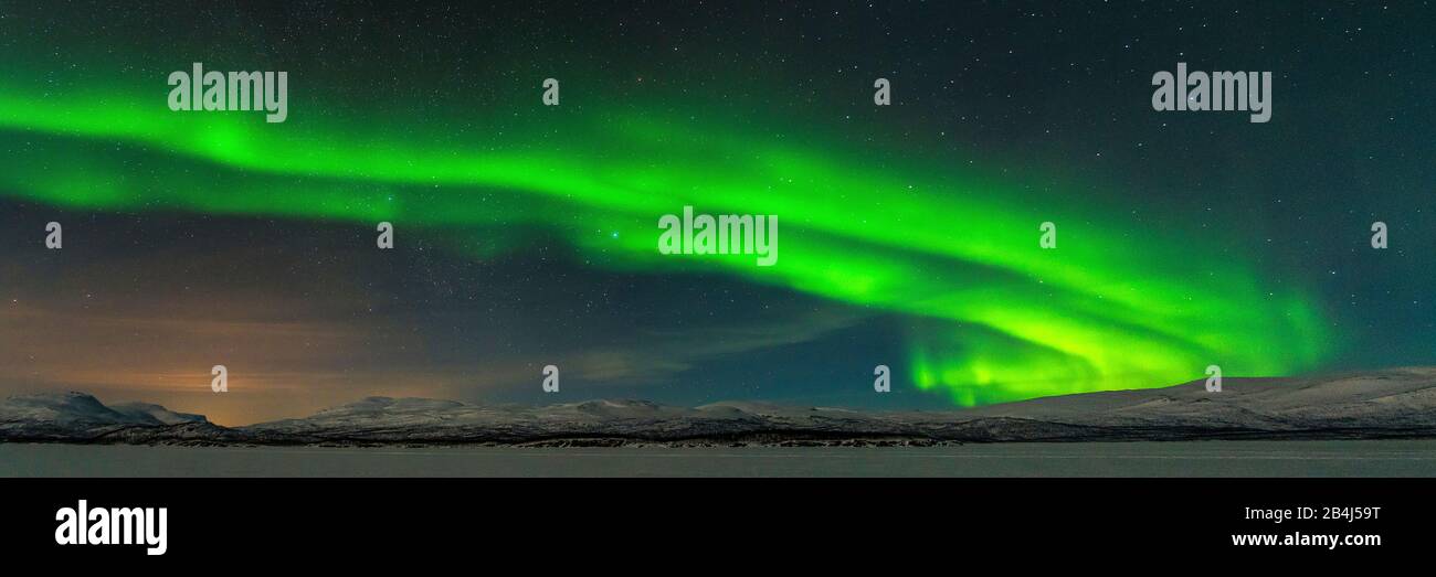 Panorama, Skandinavien, Abisko-Nationalpark, Polarlicht Stock Photo