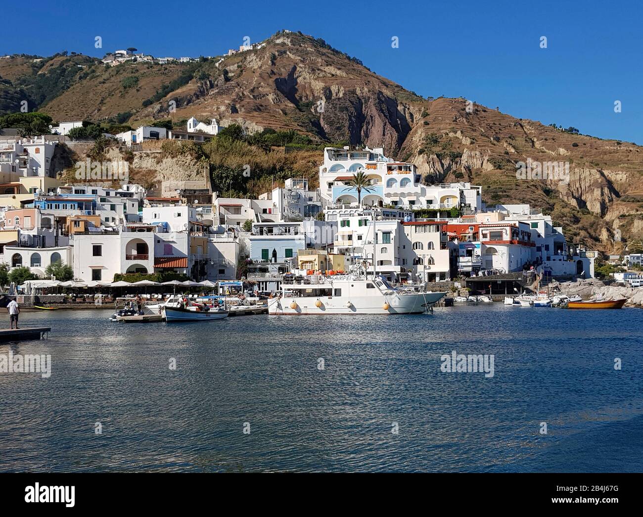 Sant'Angelo, former fishing village in the south of the island, known for its beautiful thermal gardens, Ischia, Italy Stock Photo