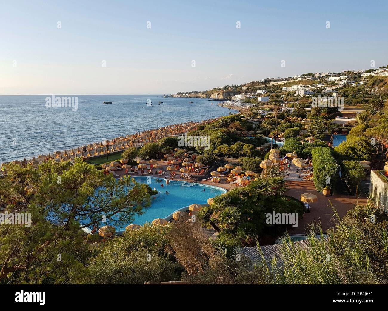 Forio, Poseidon Gardens, Scia's largest thermal park with 500m of private beach, Citara Bay, Ischia, Italy Stock Photo
