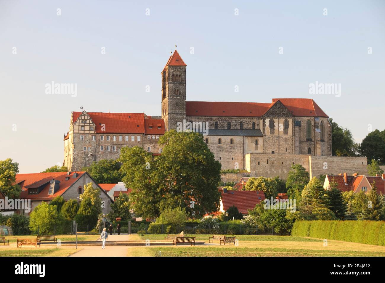 Deutschland, Sachsen-Anhalt, Quedlinburger Dom, St. Servatius, ehemalige Stiftskirche. Stock Photo
