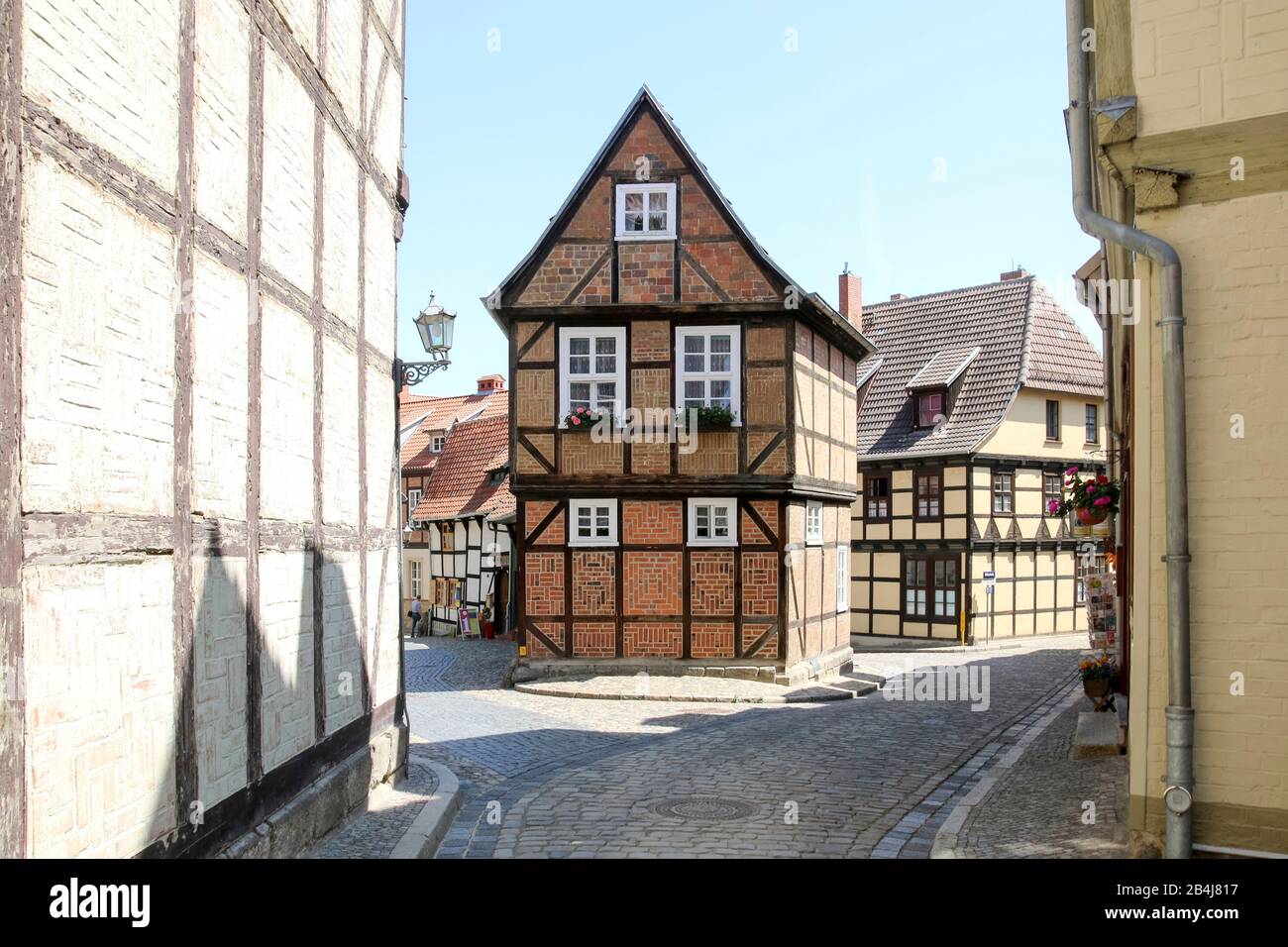 Deutschland, Sachsen-Anhalt, Quedlinburg, Fachwerkhaus, Unesco, Weltkulturerbe. Stock Photo