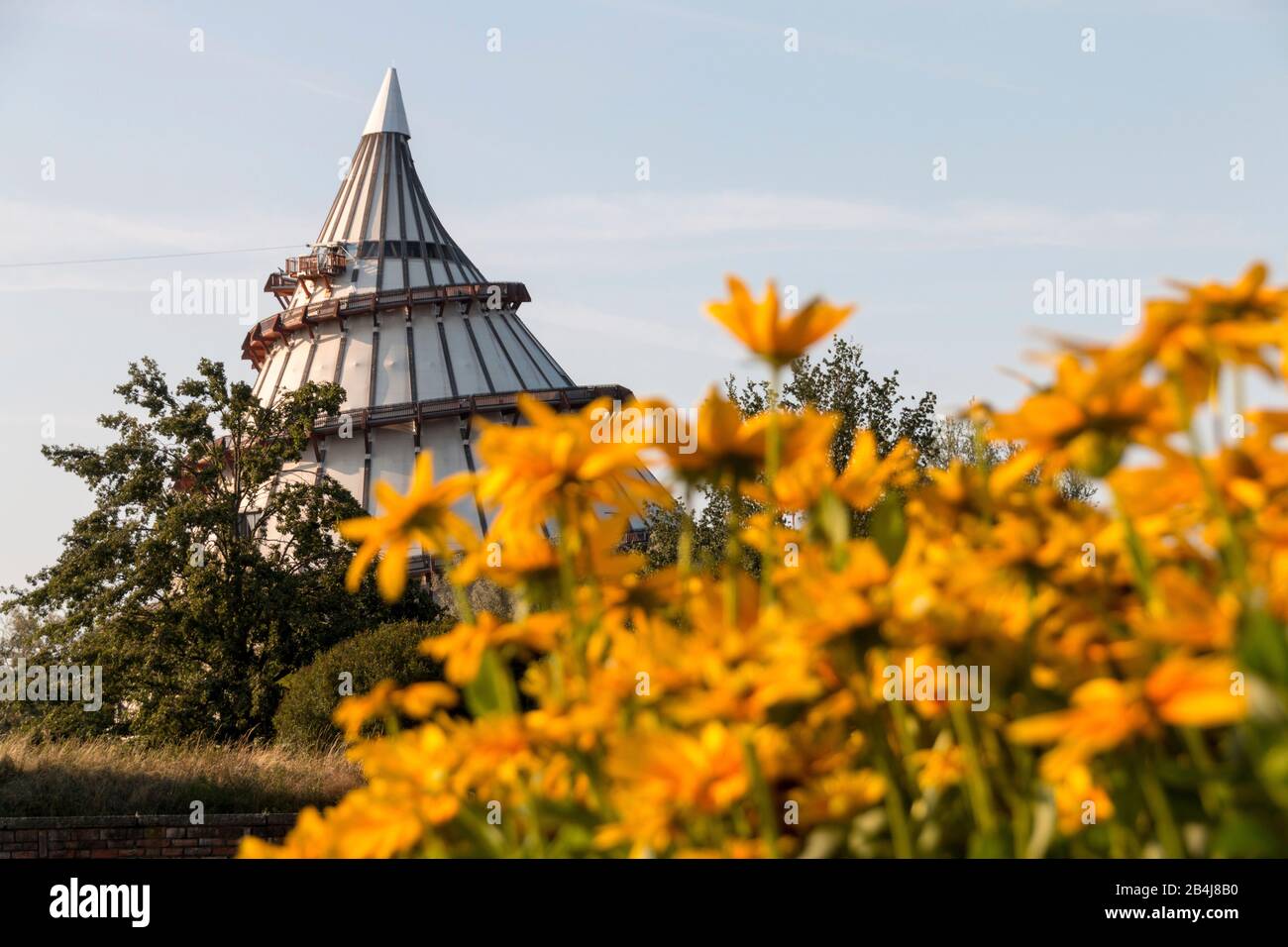 Germany, SaxonyAnhalt, Magdeburg, view of the millennium tower with