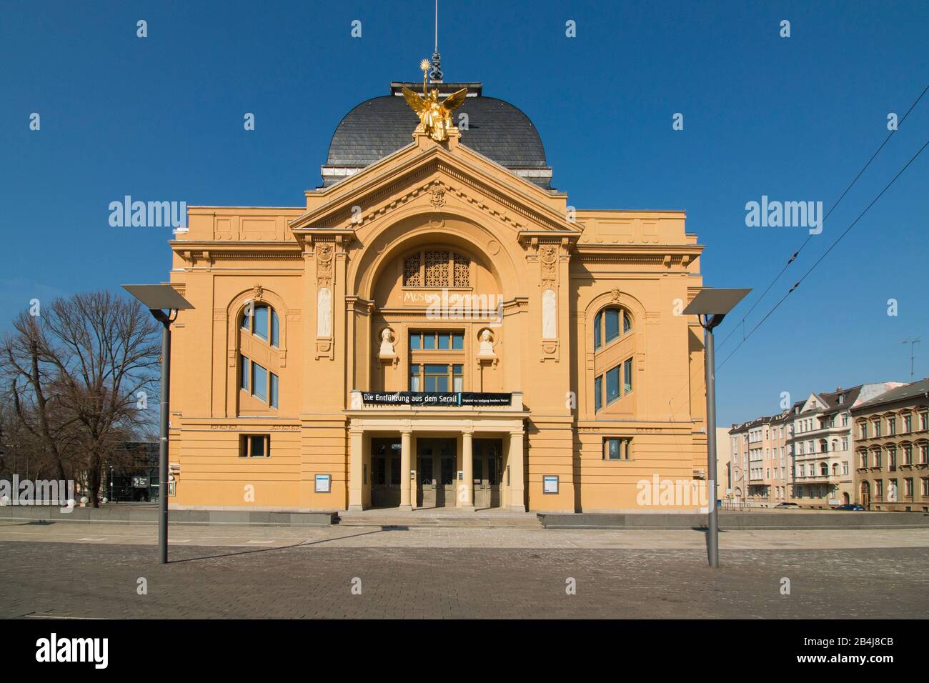 Germany, Thuringia, Gera, Theater, Art Nouveau, opened in 1902, combines theater and concert hall in one building. Stock Photo