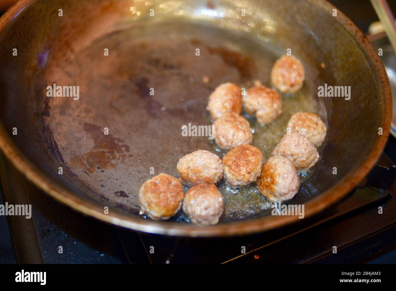 Cooked vegan, plantbased protein (fake meat) "pork" appetizers made with Impossible Pork