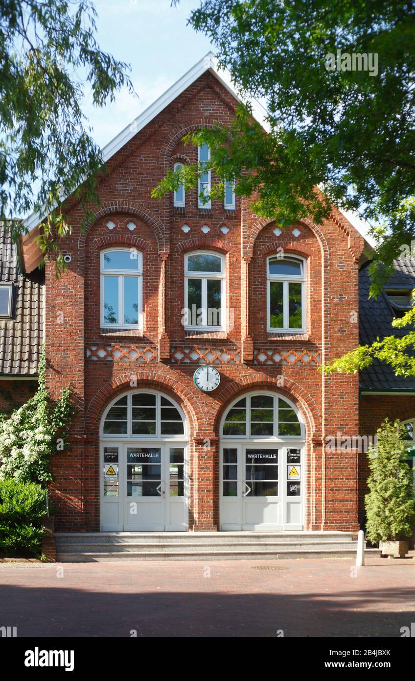 Railway Station, Bad Zwischenahn, Lower Saxony, Germany, Europe Stock Photo