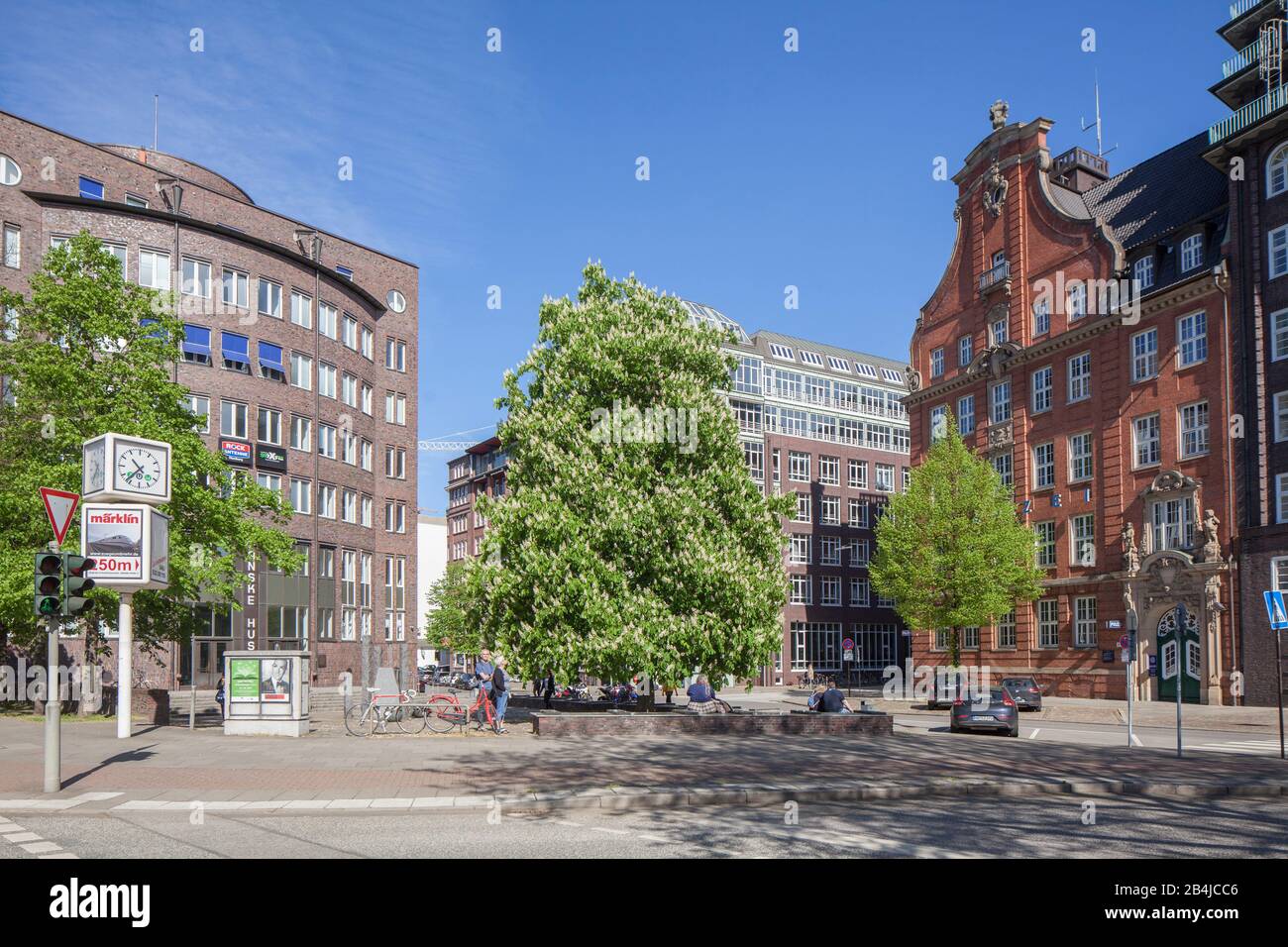Messberg, former police station, Hamburg, Germany Stock Photo