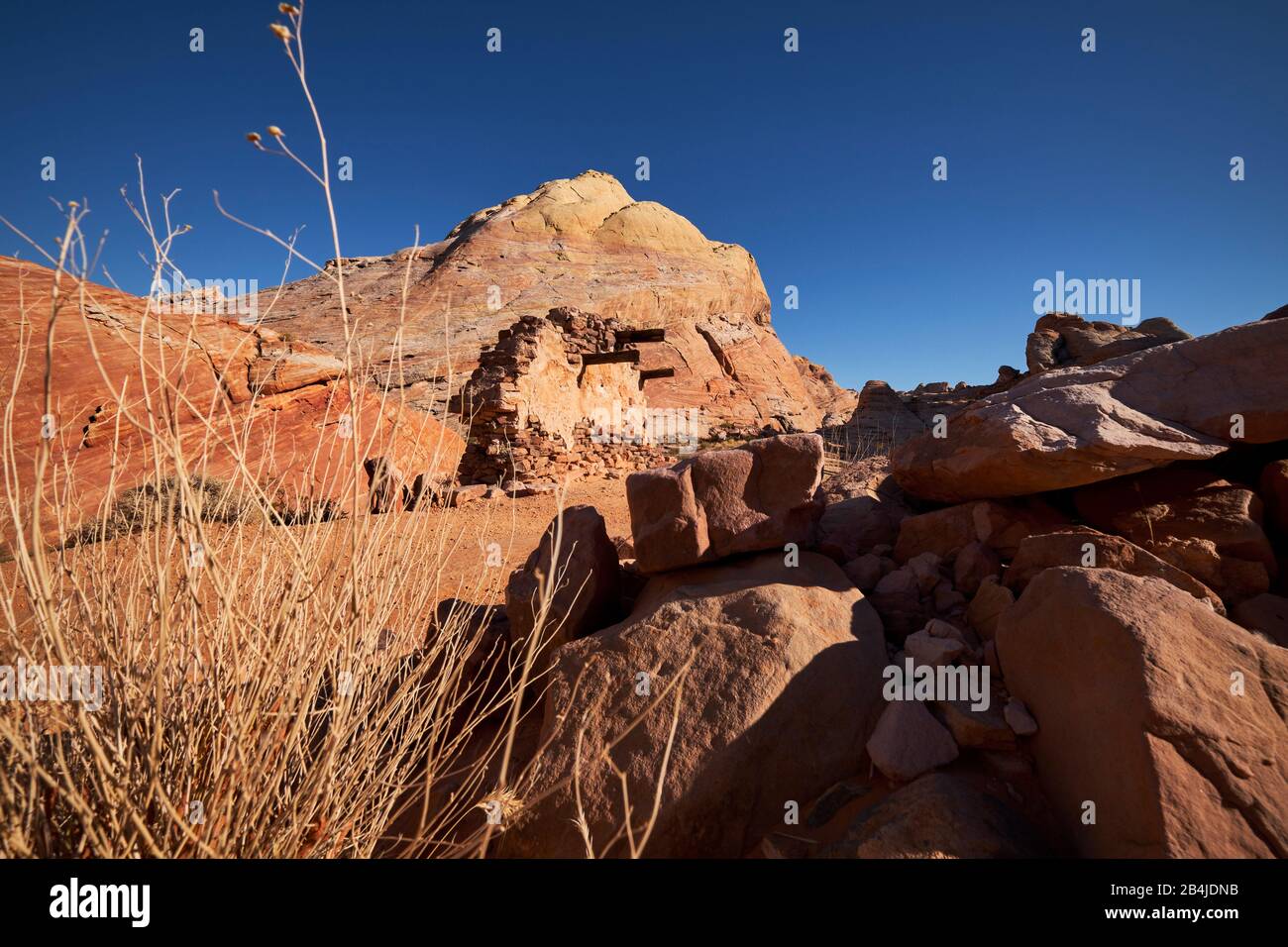 USA, United States of America, Nevada, Valley of Fire, White Domes Trail, National Park, Sierra Nevada, California Stock Photo